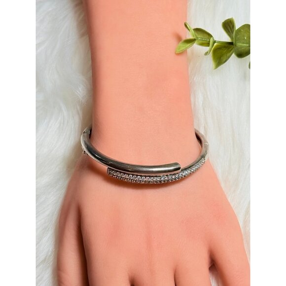 Pave Cz Bypass Design Bangle - Picture 9 of 11